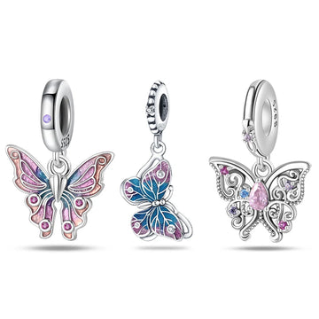 925 Sterling Silver Sunflower Plant Flowers Series Charms Beads Fit Original 3mm Bracelets S925 DIY Jewelry Gifts Accessory