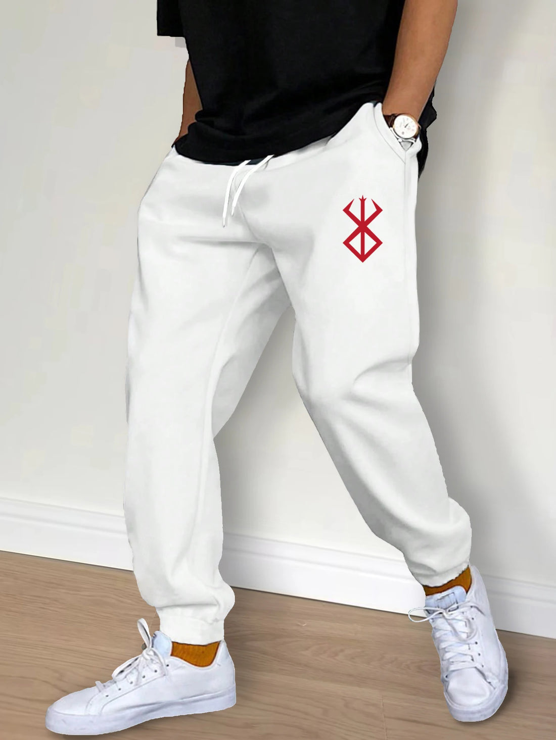 Men's Casual Pants Fashion Drawstring Casual Pants Joggers Workout Running Gym Fitness Sports Trousers Streetwear Trousers